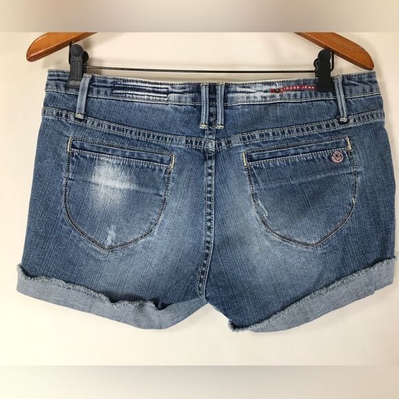 A Vigoss Jean Shorts 11/11 Light Wash Distressed Cut Off - Picture 1 of 7